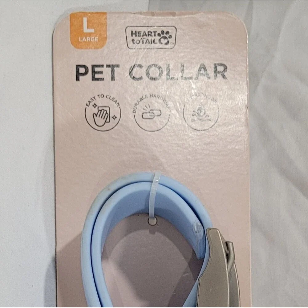 Heart to tail Large BLUE pet collar NWT